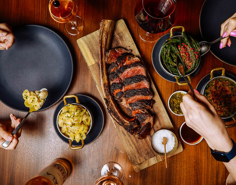 Various types of food on a table