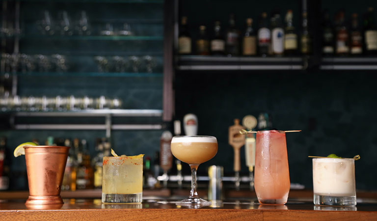 Cocktails served at a private event at Nick + Stef's Steakhouse in Los Angeles, CA