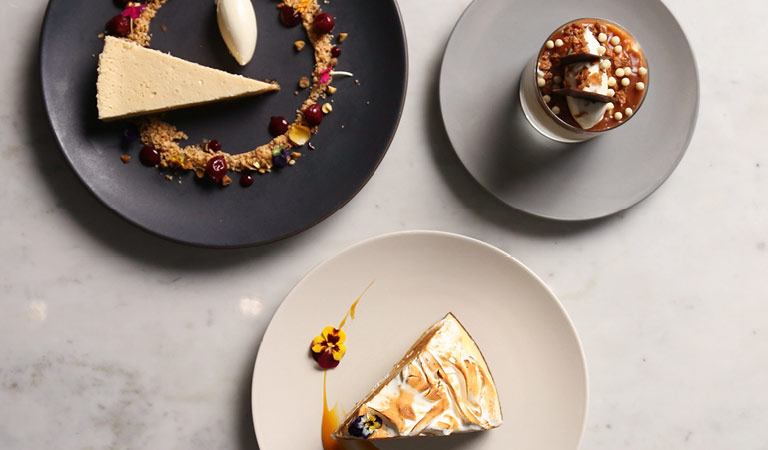 Desserts served at a private event at Nick + Stef's Steakhouse in Los Angeles, CA